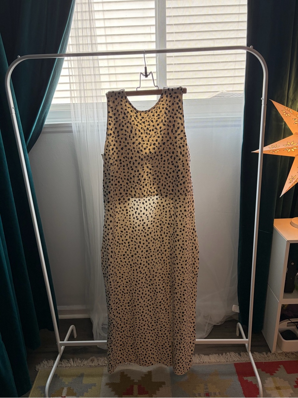 Pact Sleeveless Beige Dalmation Maxi Dress